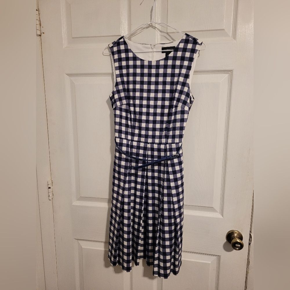 Liz Claiborne gingham print dress‎